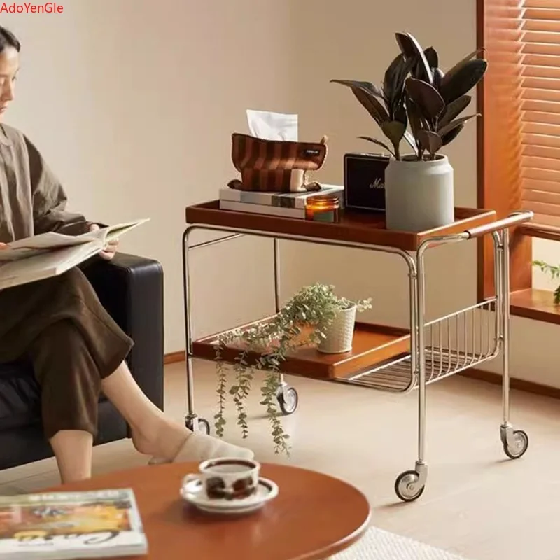 Универсальные тележки для отелей Мобильная тележка на колесиках гостиной пряный