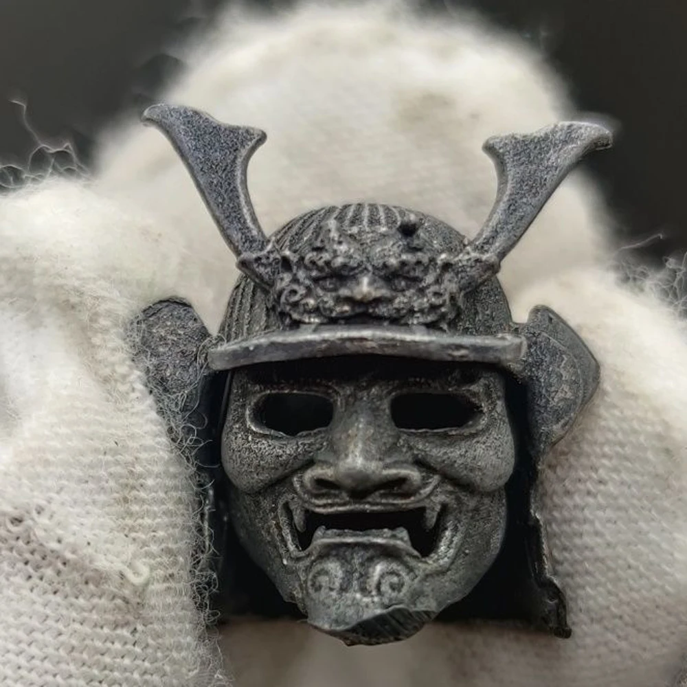 

Подвеска из чистой меди в виде японского самурайского шлема ручной работы, с ножом, зонтиком и веревкой, медная подвеска для повседневного и...