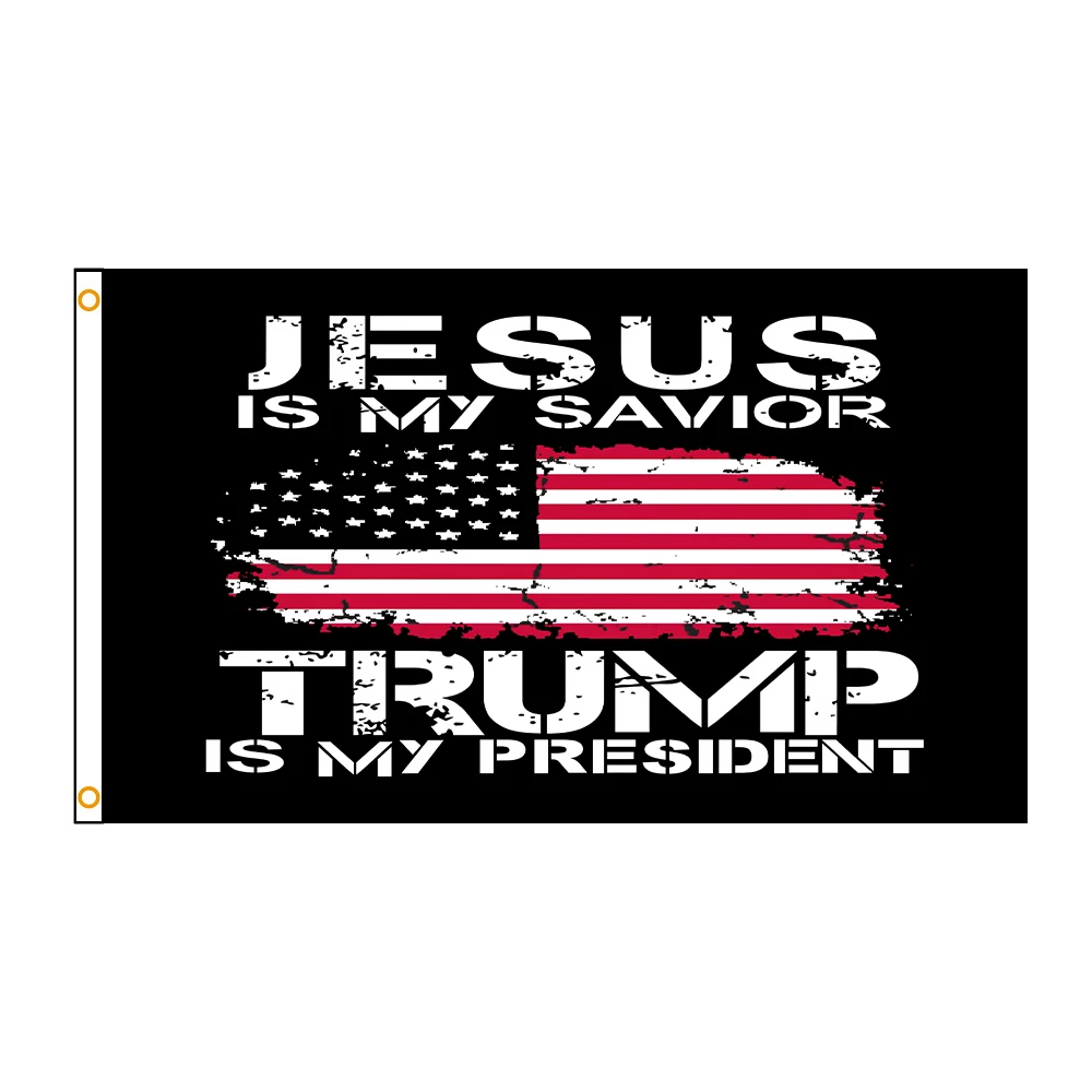 90x150 см 3x5 фреймов 2024 фотосессия Иисус-мой спаситель Трамп-мой президент