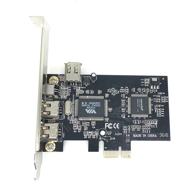 

PCI-E 1X IEEE 1394A 4 порта (3 + 1) Firewire адаптер для настольного ПК A06 21 запасные части
