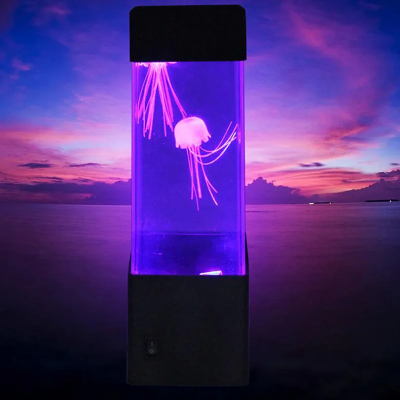 

3D LED Night Light bedroom decor Desktop Lamp Jellyfish Lamps Aquarium tank Desk lights Bedside Table gift Wall decorative lamp