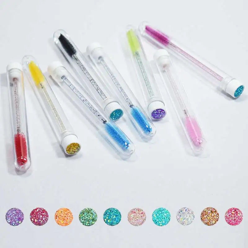 Переиспользуемая щетка для ресниц 1/50 шт. для наращивания ресниц, одноразовые кисти, кристальные брови, микро сверло, отдельная трубка.