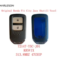 Original Blue Logo 313.8MHz 47 Chip Keyless Smart Car Remote Key 72147-T5C-J01 For OEM Honda Fit City Jazz Shuttle Vezel  2014