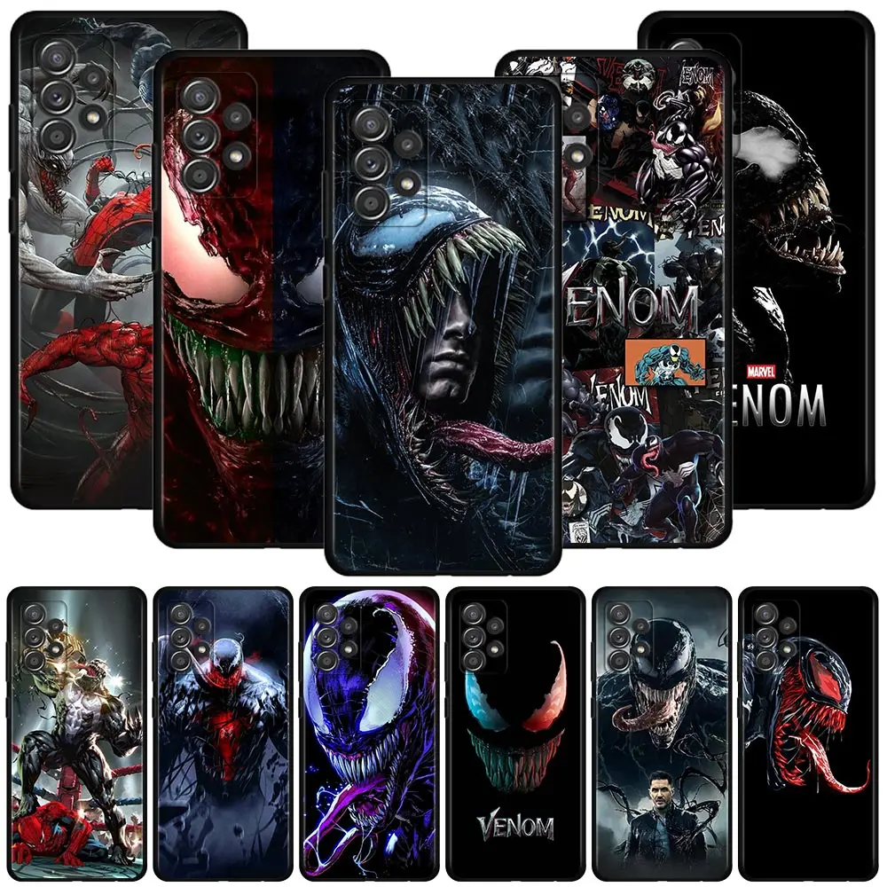 

Phone Case For Samsung Galaxy A12 A51 A52 A32 A21s A71 A31 A02s A72 A41 A22 A32 A52s A53 A23 Coque Marvel Venom Spiderman Comics
