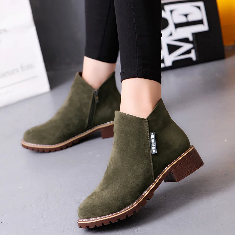 

Classic Women Boots Spring Autumn New Frosted Thick-soled Short Barrel Casual Boots Women Cotton Boots Warm Snow Boots