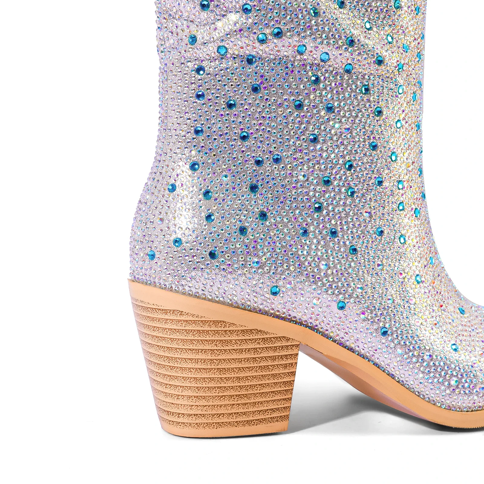 Роскошные ковбойские сапоги в стиле вестерн со стразами винтажные ботинки с