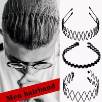fashion mens hairband unisex black flexible wavy hair head hoop band women sports headband hair accessories 2021 new