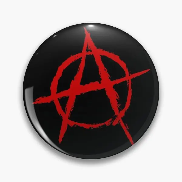 

Anarchy Symbol In Red Soft Button Pin Cute Women Lover Lapel Pin Creative Brooch Collar Cartoon Decor Gift Metal Funny Jewelry