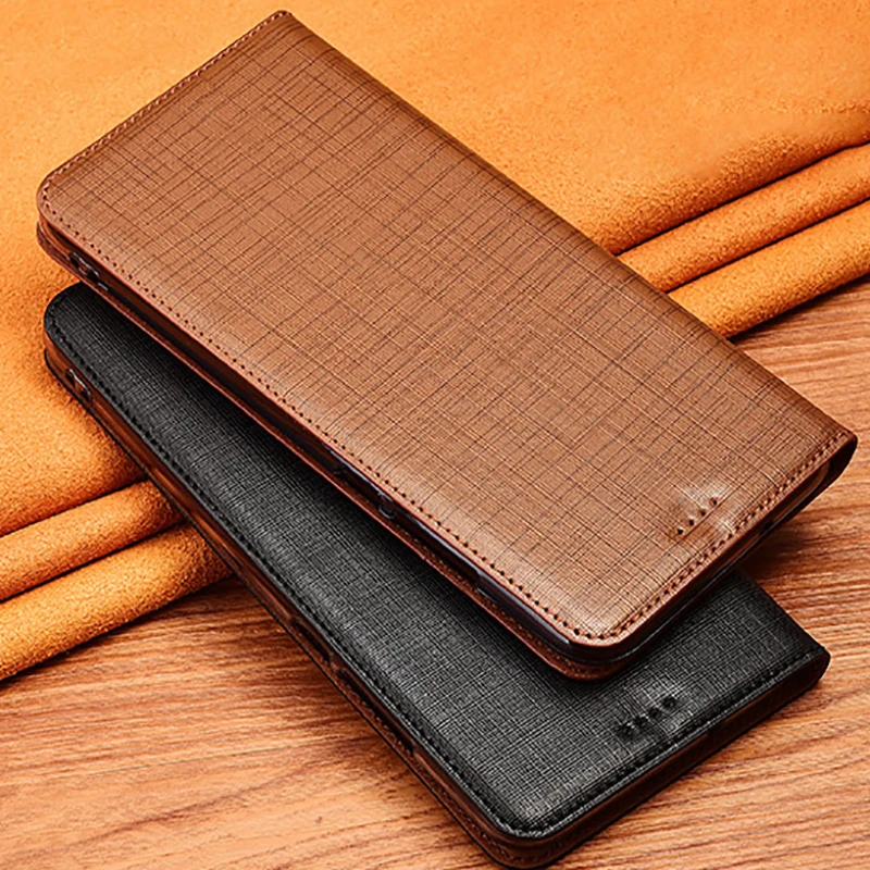 

Minimalist Genuine Leather Flip Cover Case for ZTE Nubia Red Magic 6 6R Z30 Pro Magnetic Protective Cover