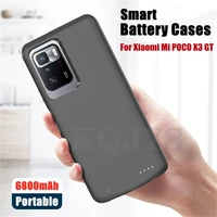 6800mah for xiaomi mi poco x3 gt battery charger case external power bank battery charging case for mi poco x3 gt battery case