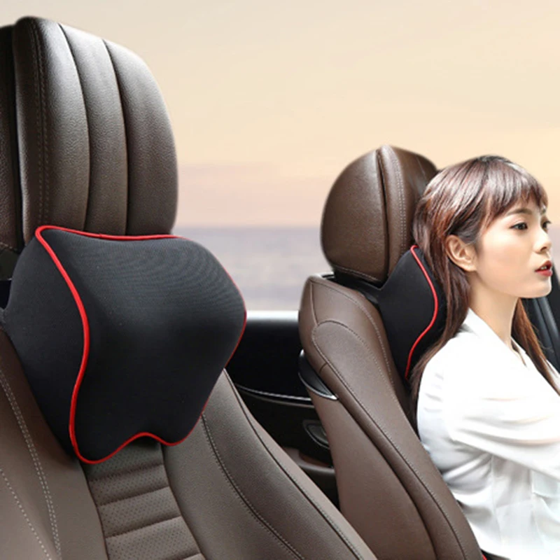 

Car Pillow Cozy Seat Headrest Pillow Memory Cotton Travel Seat Protector Auto Support Neck Head Cushion Seat Rest Car Accessorie