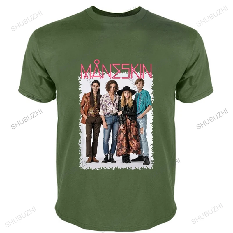 

Anime shubuzhi brand Tee Maneskin Printed crew neck Shirt Funny Comfortable Casual Cotton shubuzhi brand Daily Fashion Tshirts