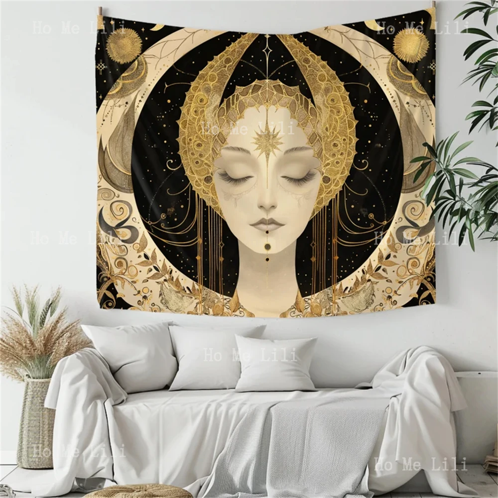 Гобелен в стиле небесной Богини Луны для украшения космоса