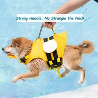 dog life jacket reflective pet life vest with enhanced buoyancy rescue handle leash d ring headrest for swimming boating