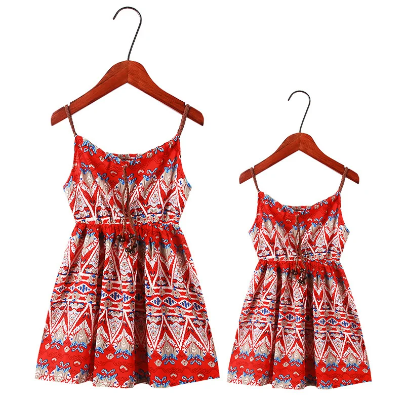 

Summer Mommy and Girls Family Matching Mother Daughter Dresses Clothes Striped Mom Dress Kids Child Beach Mum Sister Baby Girl