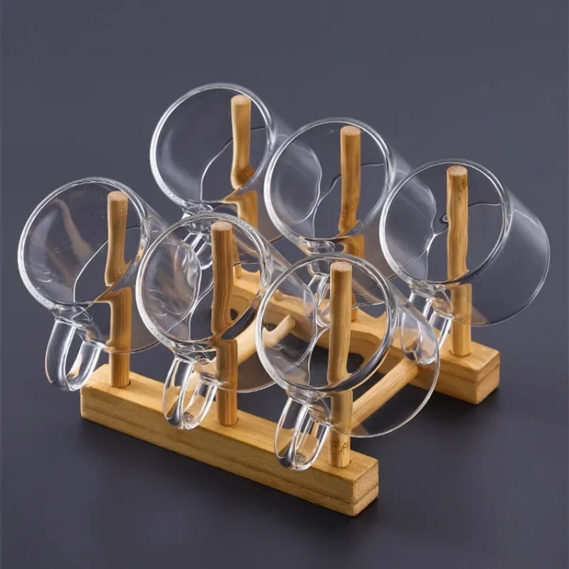 Однотонная кружка из боросиликатного стекла с ручкой 100 мл