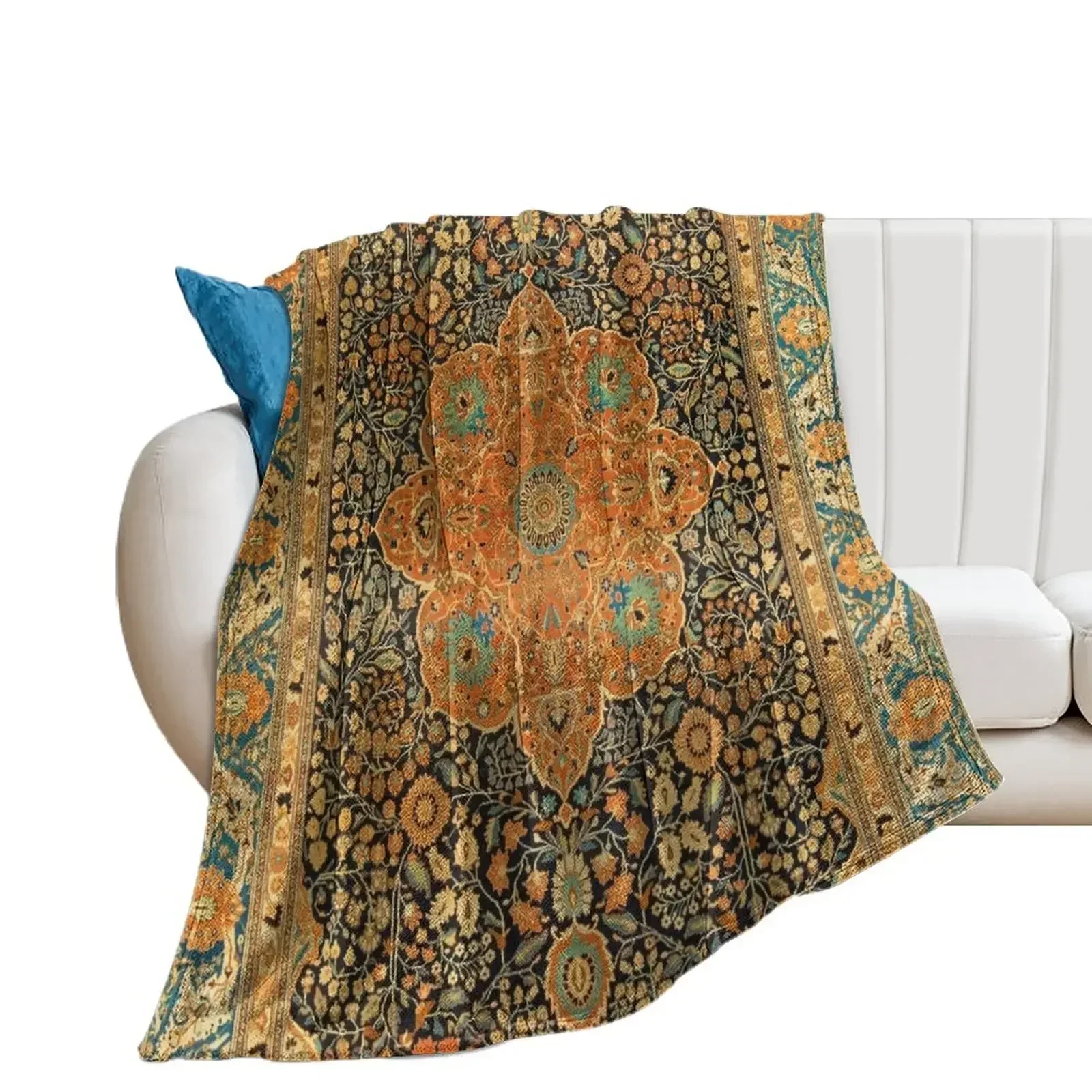 Антикварное одеяло Mohtashem Kashan в персидском стиле