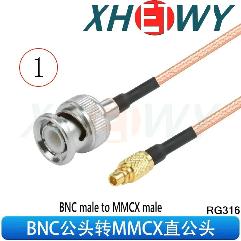 

Кабель-адаптер RG316 RF BNC — MMCX «папа» и «мама» Удлинительный кабель для подключения коленчатого сигнала BNC — MMCX
