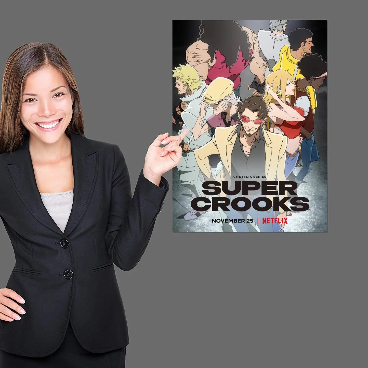 Супер кривые экшн-Аниме Netflix ТВ-шоу холст художественный плакат и Настенная