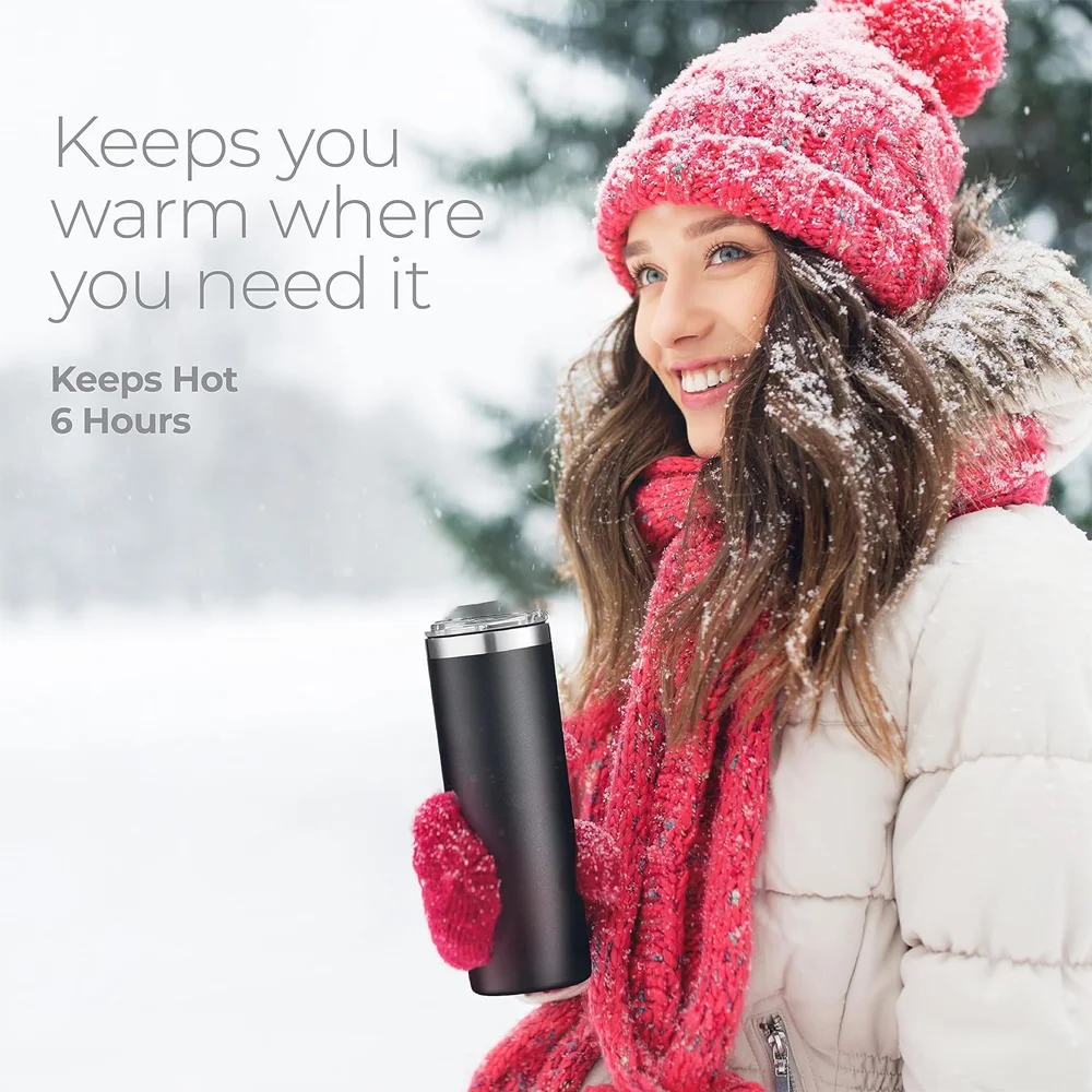 Термокружка кофейная с крышкой термос из нержавеющей стали изолированная кружка