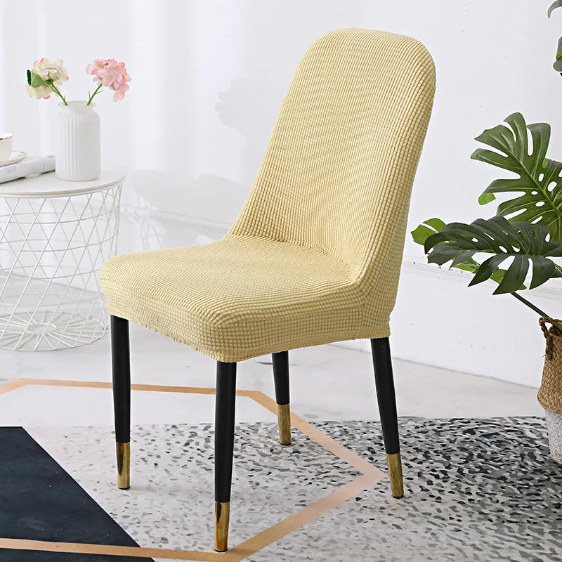 

Nordic Style Cushion Cover Wedding Decorations Dining Room Chair Cover Elastic Chair Covers Decor Home Solid Color Chair Cover