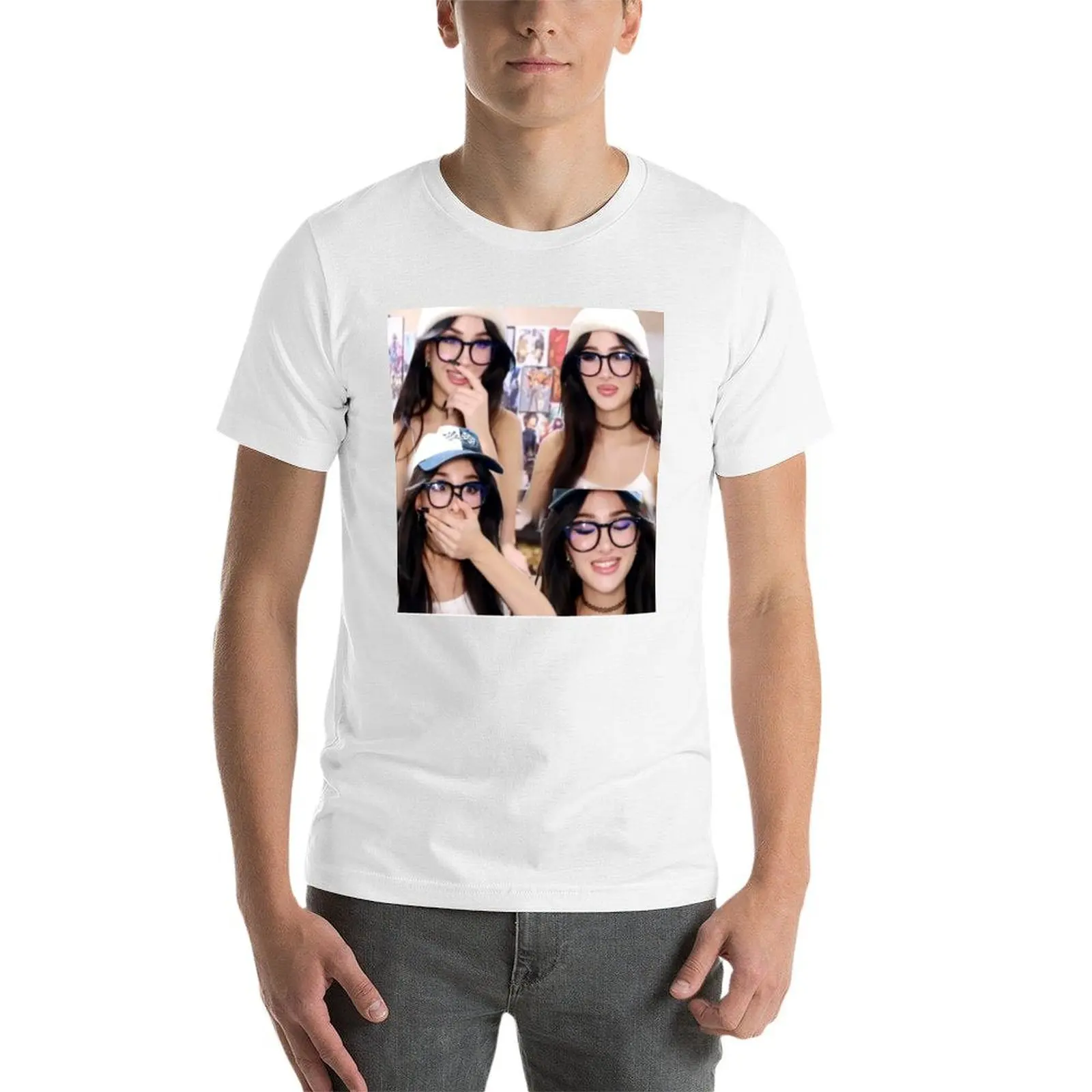 Фото Футболка Sssniperwolf с коллажем, аниме-футболка, дизайнерские футболки с аниме-принтами для мужчин, футболка №3