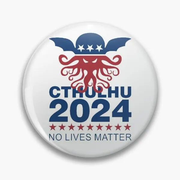 Cthulhu 2024 No Lives Matter  Soft Button Pin Creative Collar Metal Gift Women Fashion Lover Badge Jewelry Cartoon Funny Cute