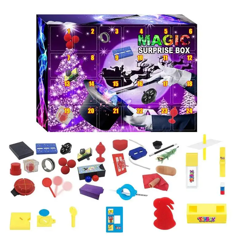 

Advent Calendar Kids 24 Days Countdown Magic Box Countdown To Christmas Party Favor Playset Gift For Kids Teens