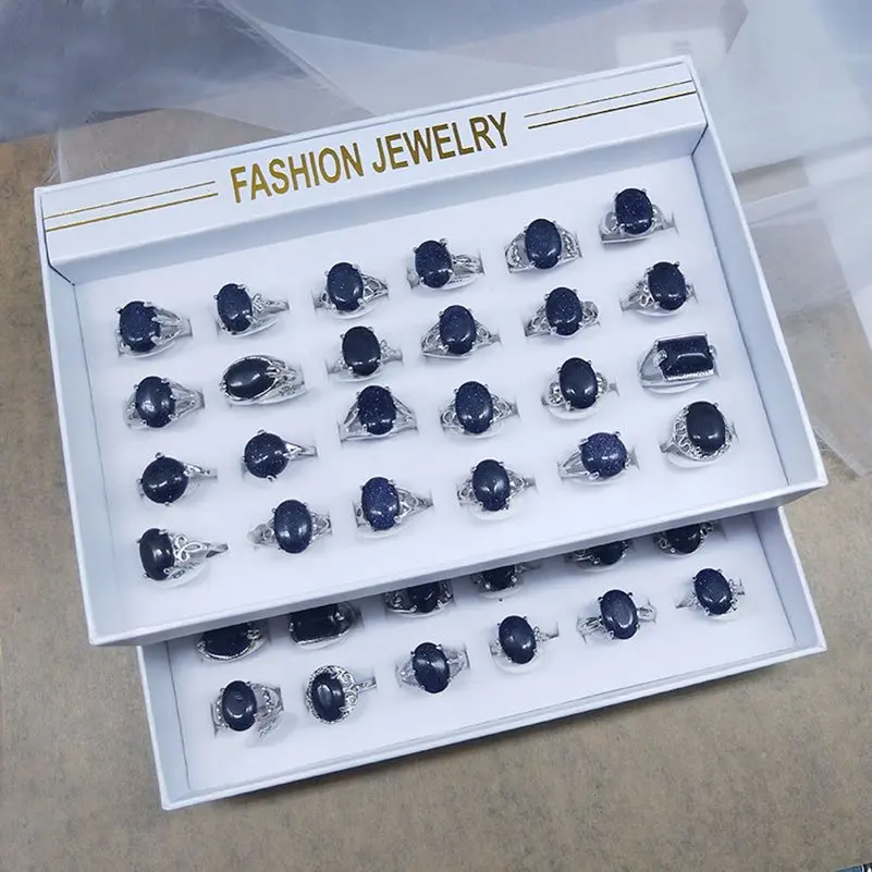 5 шт./партия Женское кольцо из натурального камня