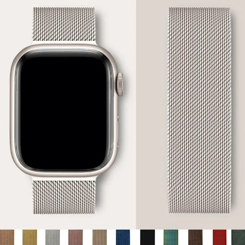 

Milanese Loop For apple watch ultra 2 49mm strap 44mm 45mm 40mm 41mm 42mm 38 44 mm bracelet iwatch bands series 9 8 7 6 SE 5 4 3
