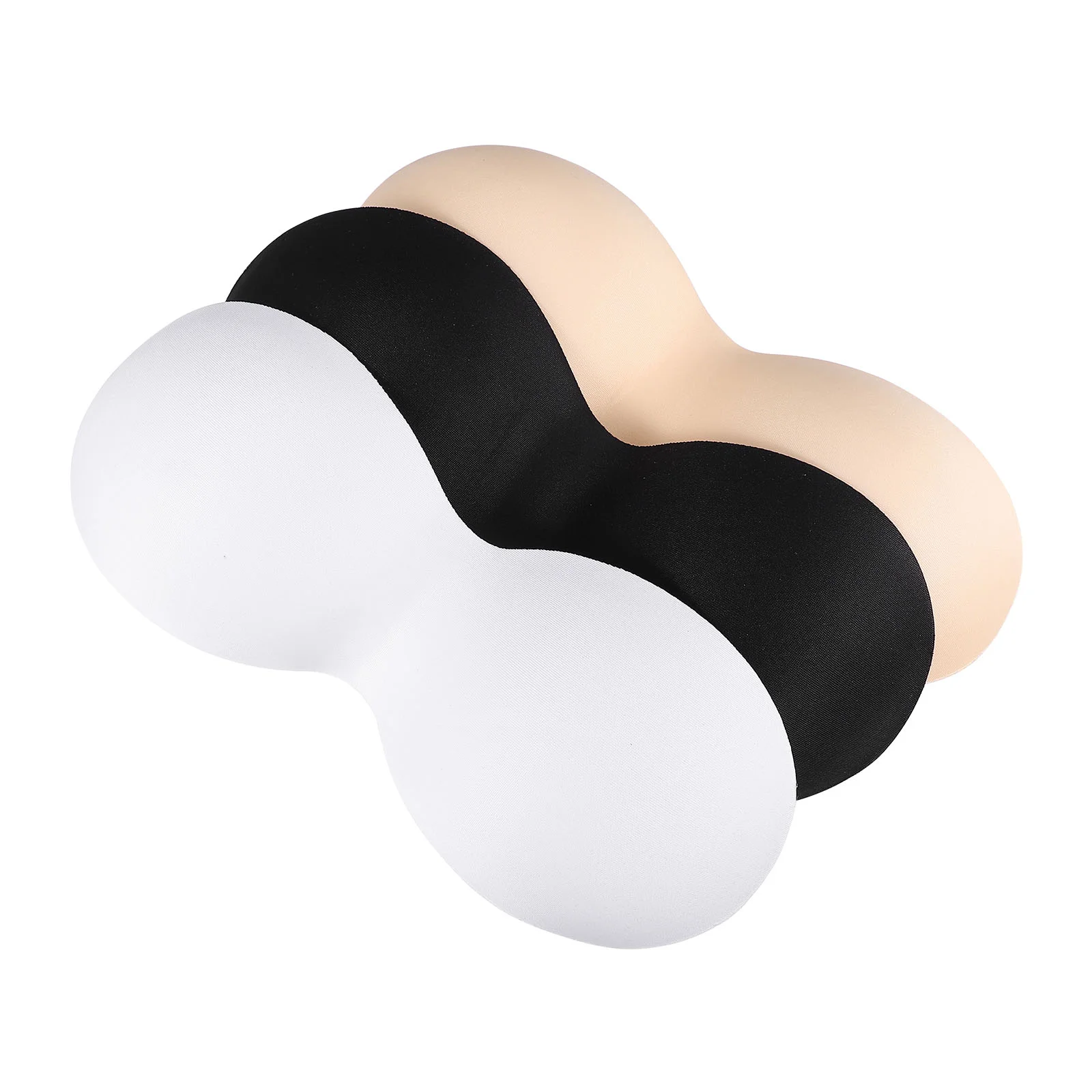 

3 Pcs Peanut Pad Miss Strapless Backless Inserts Silk Breast Exercising