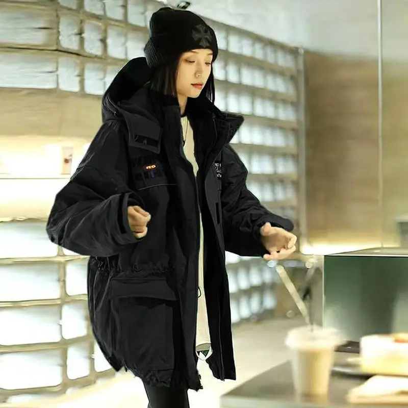 2023 New Winter Hooded Puffer Jacket Women Parka Down Cotton Cotton Jacket Warm Thicker Snowsuit Korean Fashion Coat