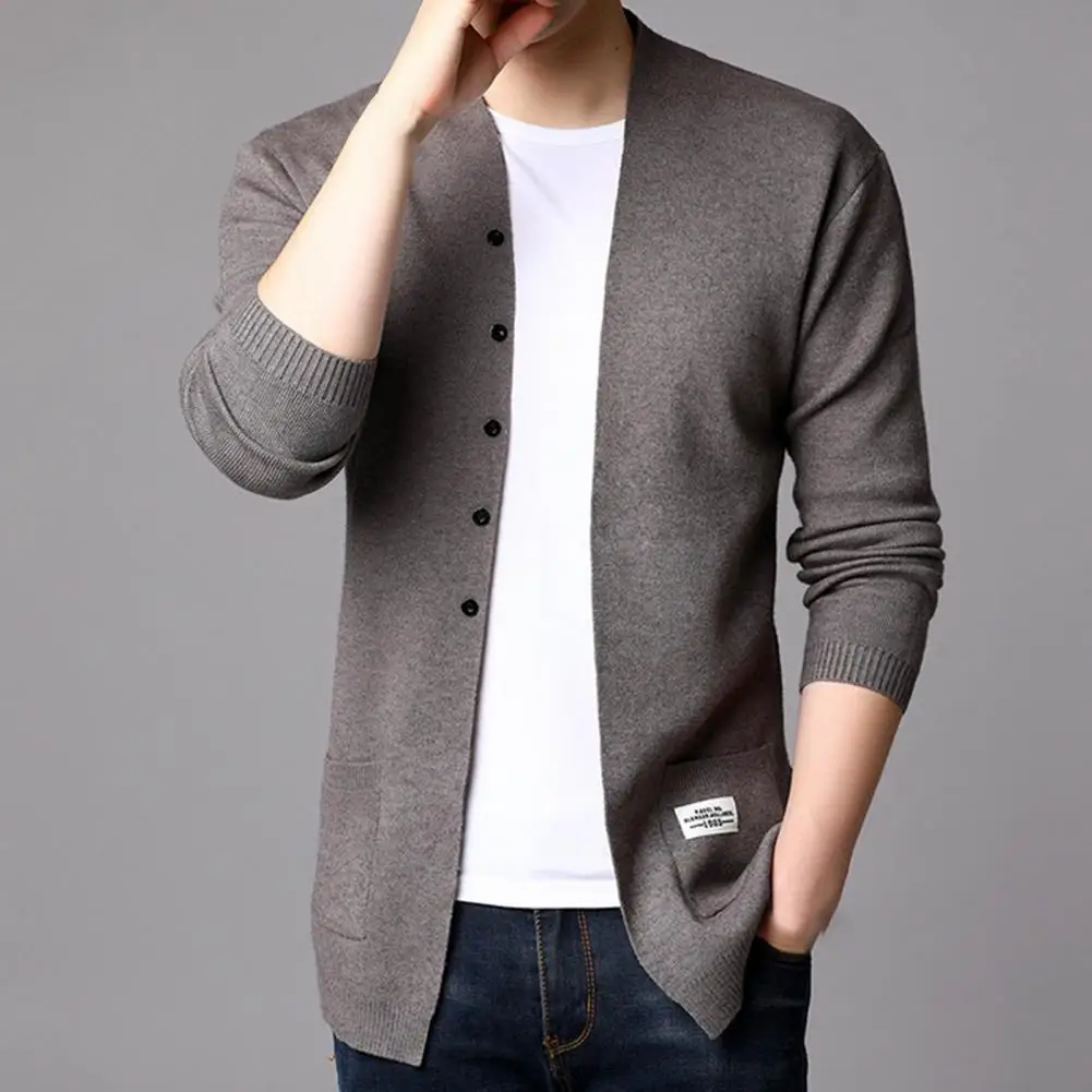 

Knitted Great Leisure Spring Sweater Elastic Men Sweater Young Style for Dating