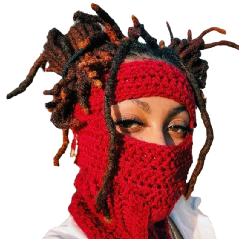 Вязаная ветрозащитная Балаклава для взрослых милая студенческая шапка