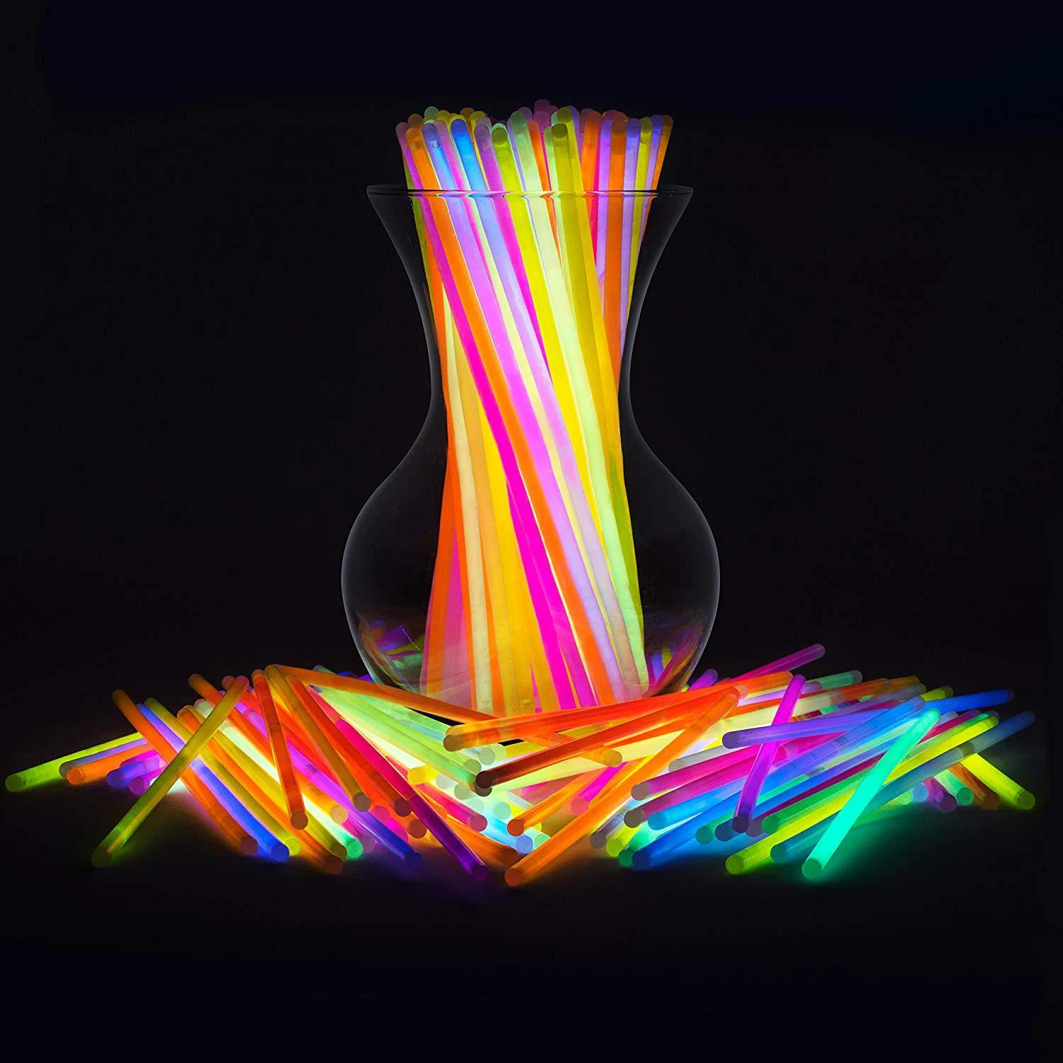 

50/100Pcs Glow Stick Safe Light Necklace Bracelets 7 Color Fluorescent For Event Festive Party Concert Decor Neon