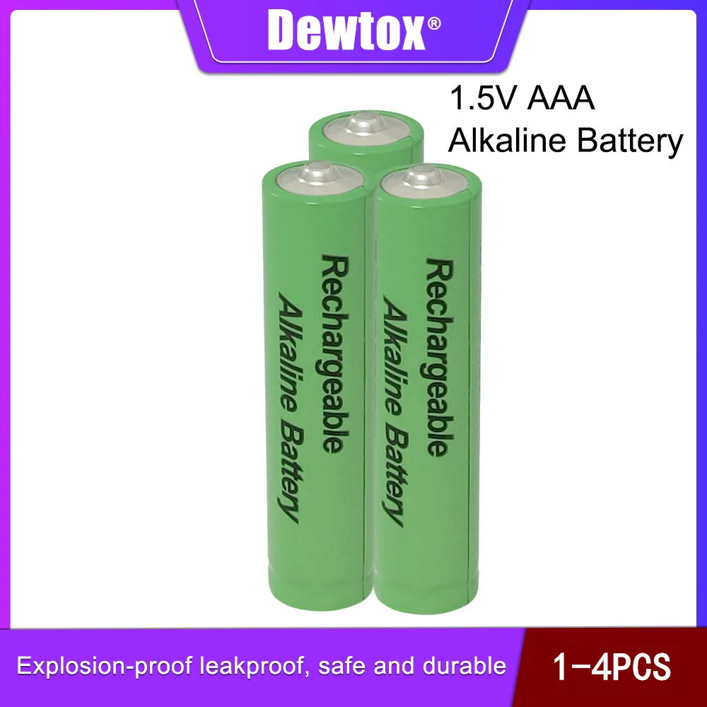 

1-4PCS Rechargeable AAA 1.5V 2100mAh Alkaline Battery For Flashlight Toys Watch Wireless Keyboard Mouse PK Ni-Mh Battery 3A