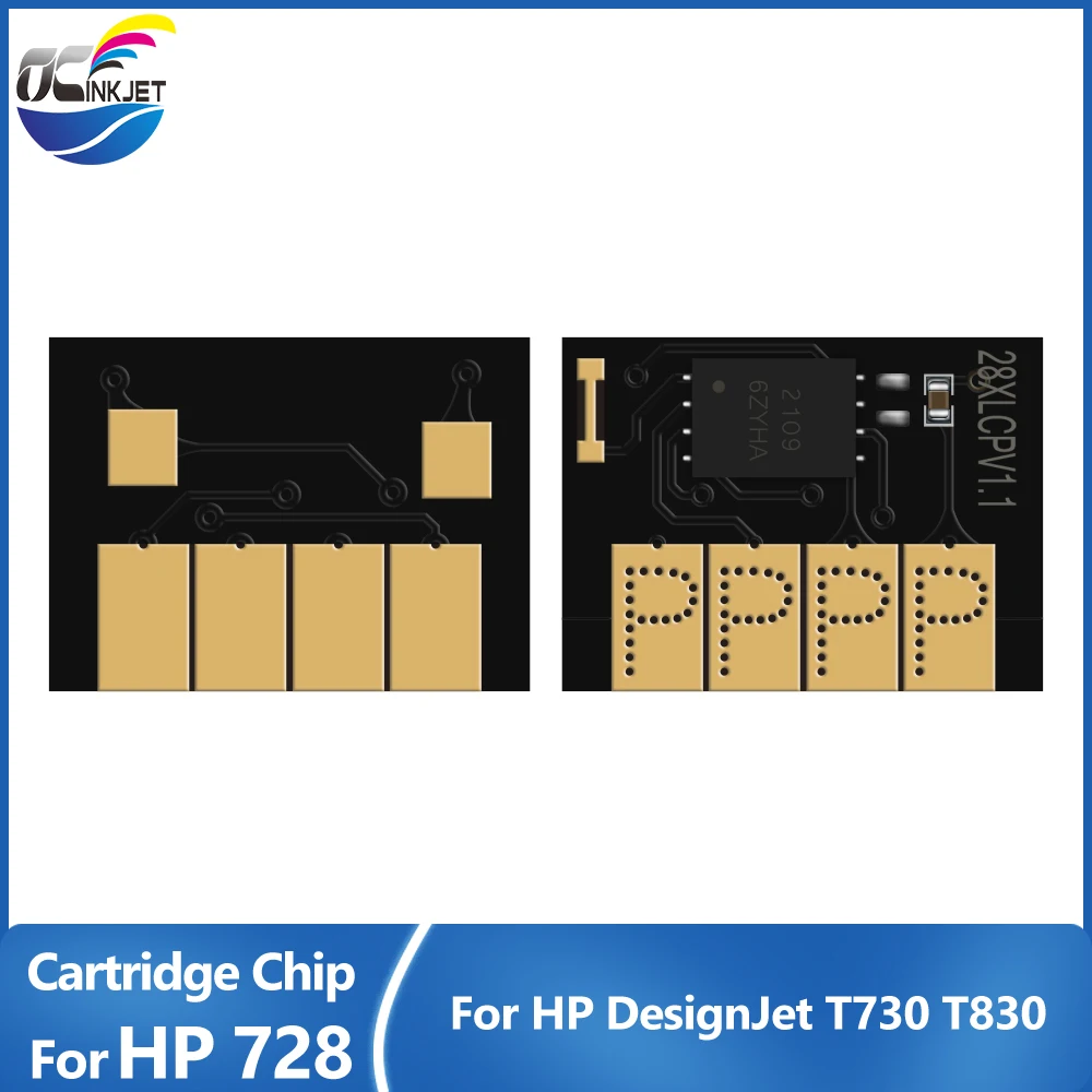 

For HP 728 728XL Cartridge Chip HP728 XL F9J68A F9J67A F9J66A F9J65A F9K17A For HP DesignJet T730 T830 Printer New Upgrade