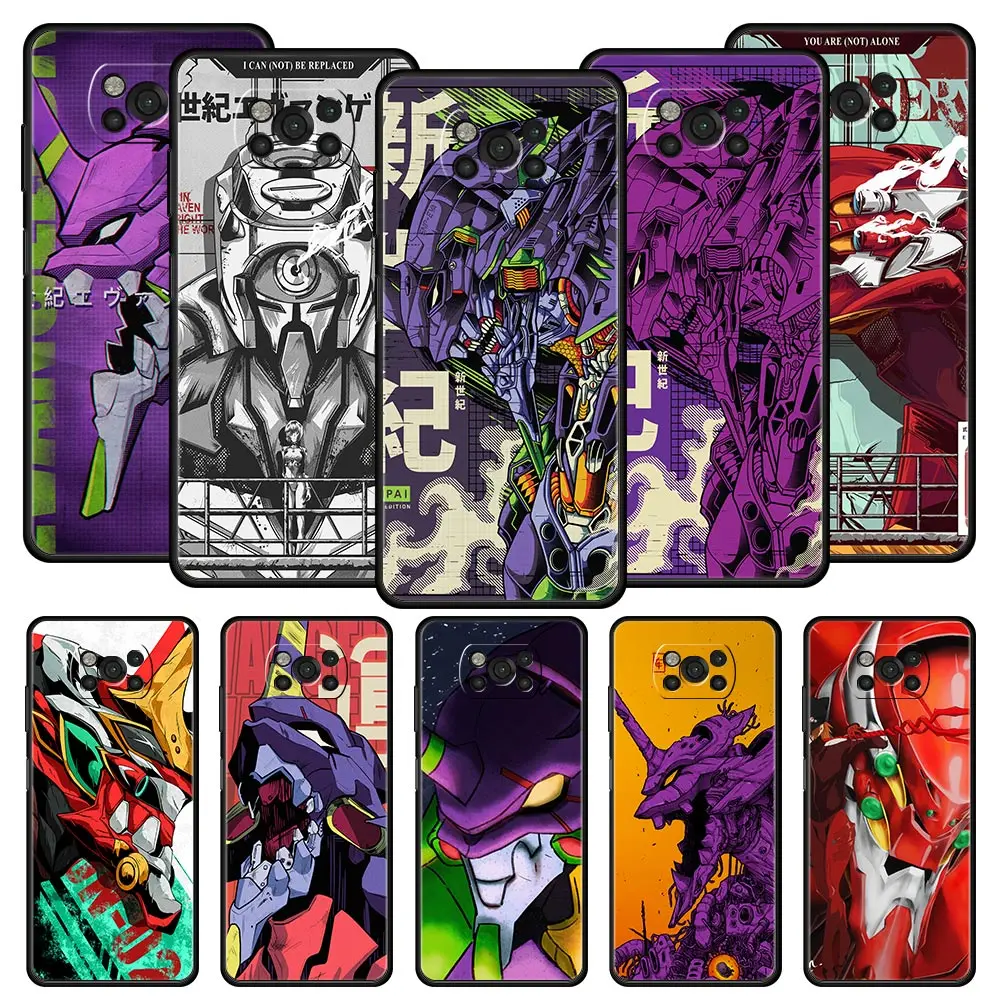 

Japanese Anime Cartoon Eva Phone Case for Xiaomi Poco X3 NFC M3 F3 F1 Note 11 Ultra 10 Pro 9 9T 8 Lite 10T A1 A2 A3 Cover Coque