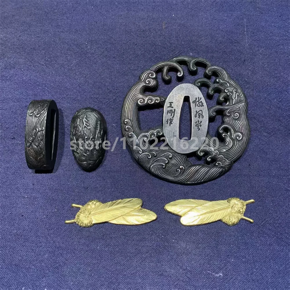

Статуэтка Tsuba Handguard Fuchi Kashira Menuki из нержавеющей стали и латуни