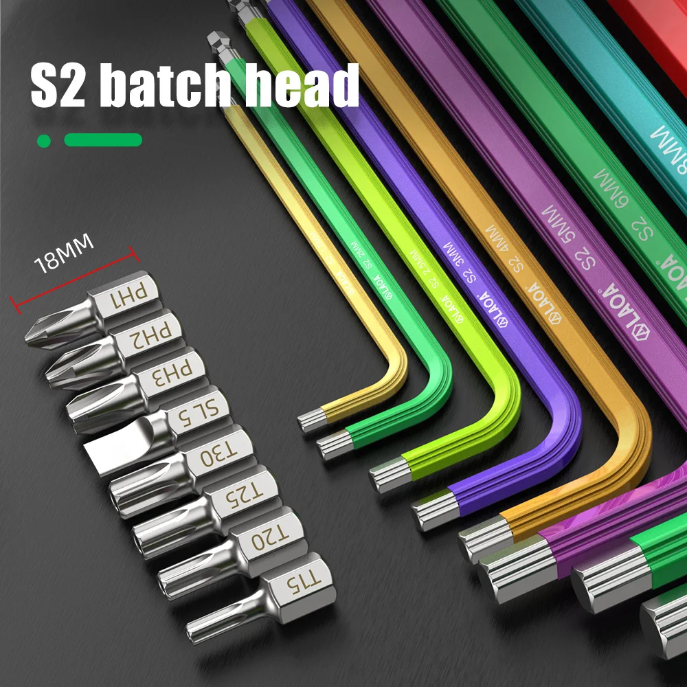 9 шт. шестигранный гаечный ключ с насадками для отвертки