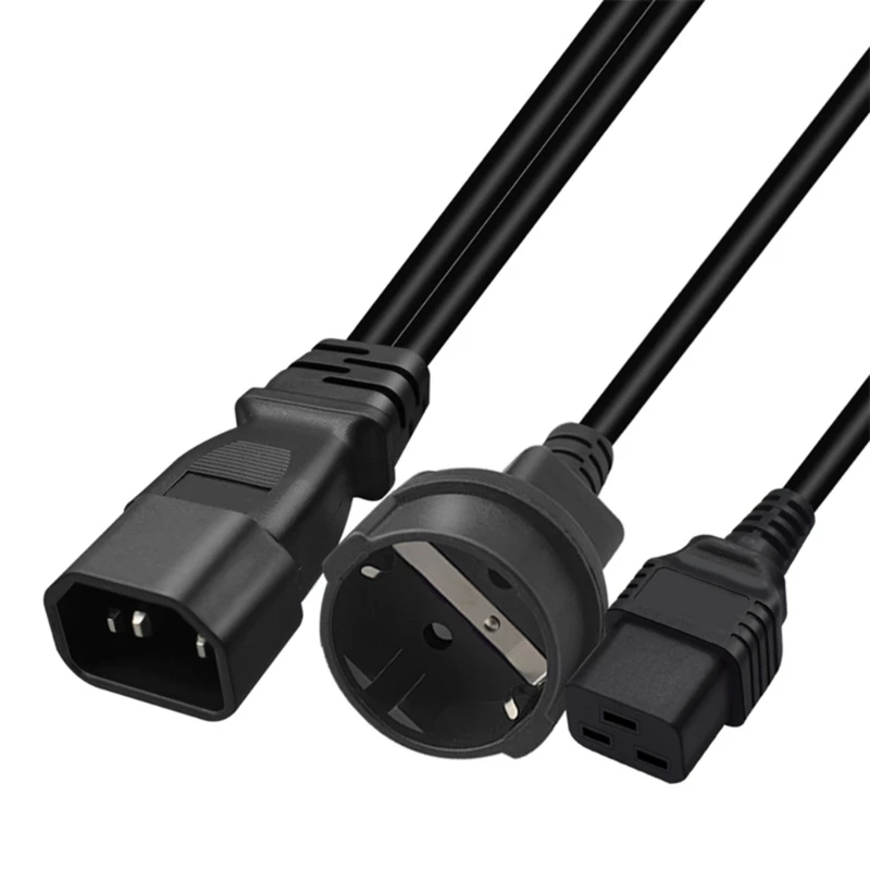 1 фут IEC 320 C14 C19 + кабель питания EU4 8 мм переходной &quotпапа&quot &quotмама&quot Y-образный