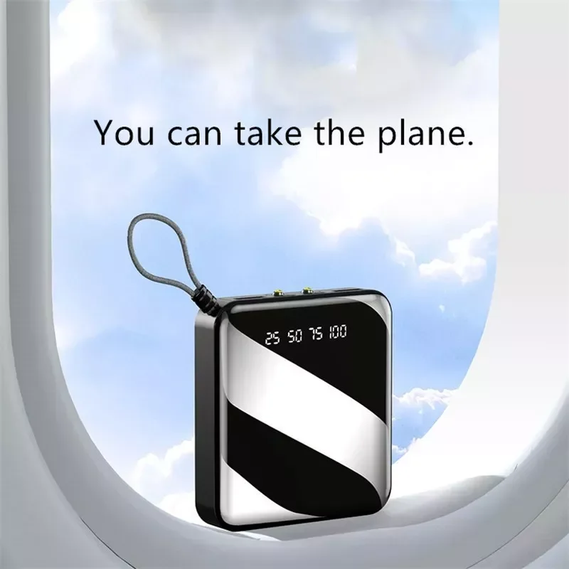 

30000mAh Mini Bank Fast Charging with Digital Flashlight Display Portable External Battery Charger and