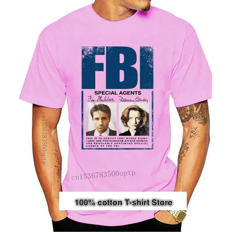 

Camiseta oficial de X Files para hombre, camisa de agentes especiales del FBI, series de TV