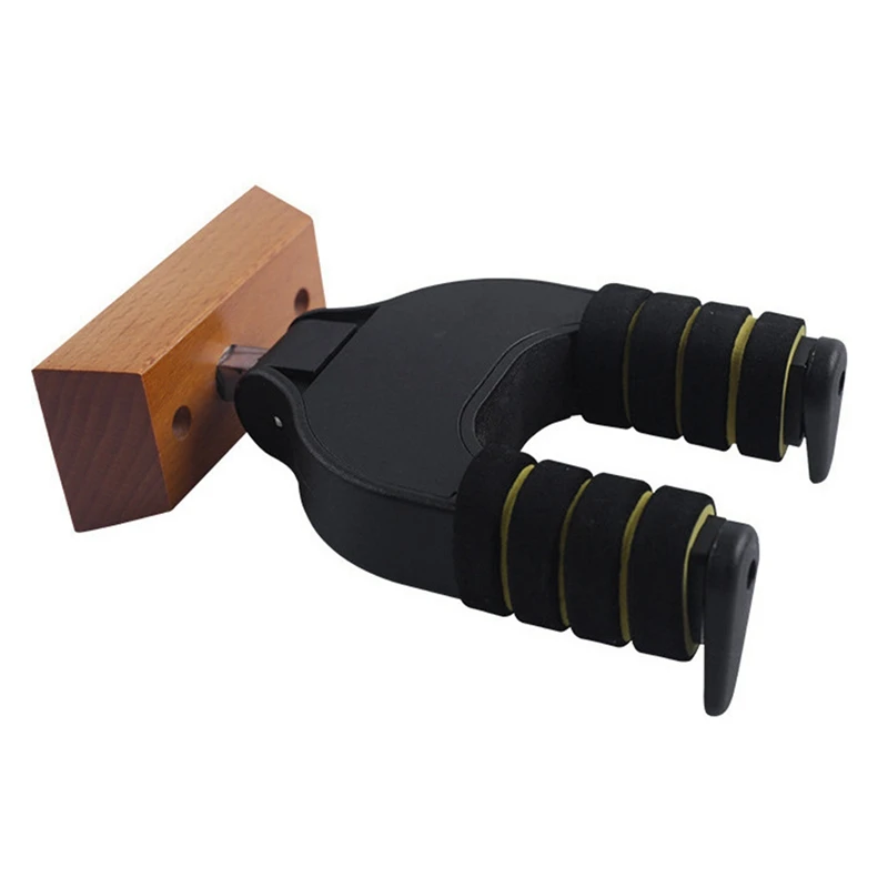 

Настенные аксессуары для гитары с деревянным основанием, вращающийся держатель для гитары, подставка с гравитационным крючком для гитары