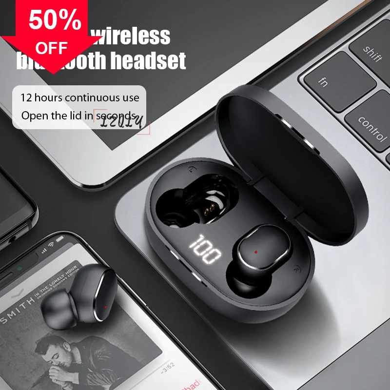 

TWS Bluetooth 5.0 Earphones Wireless Headphone 9D Stereo Sports earphones Waterproof Earbuds Headsets With Microphone