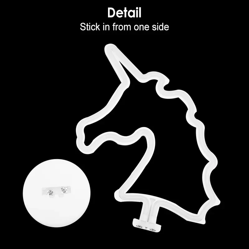 

Sign USB LED Decoration Unicorn Flamingo Lamp Moon Rainbow For Home Kid Room Bedside Night Light Decor Light For Children