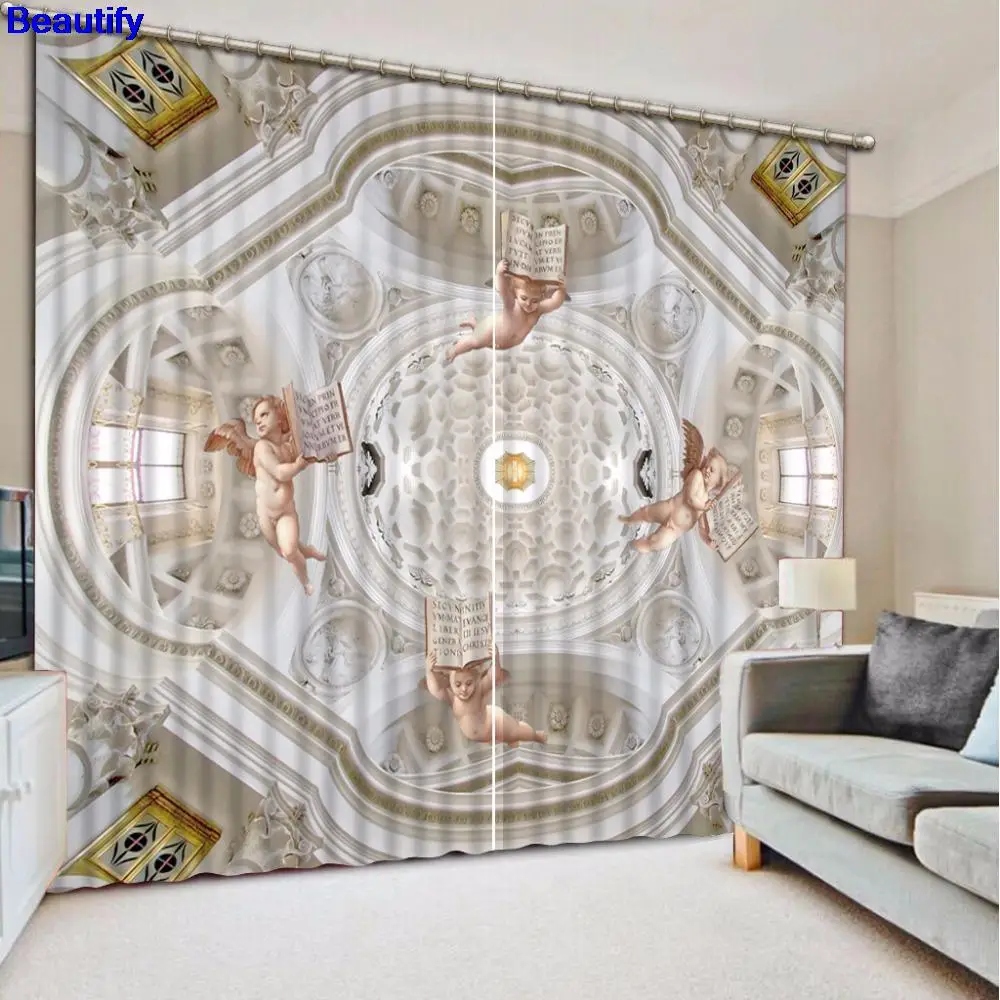 

Beautify European Curtains Luxury 3D Window Curtains For Home Decoration Living Room Bedroom Blackout Curtains Children Curtain