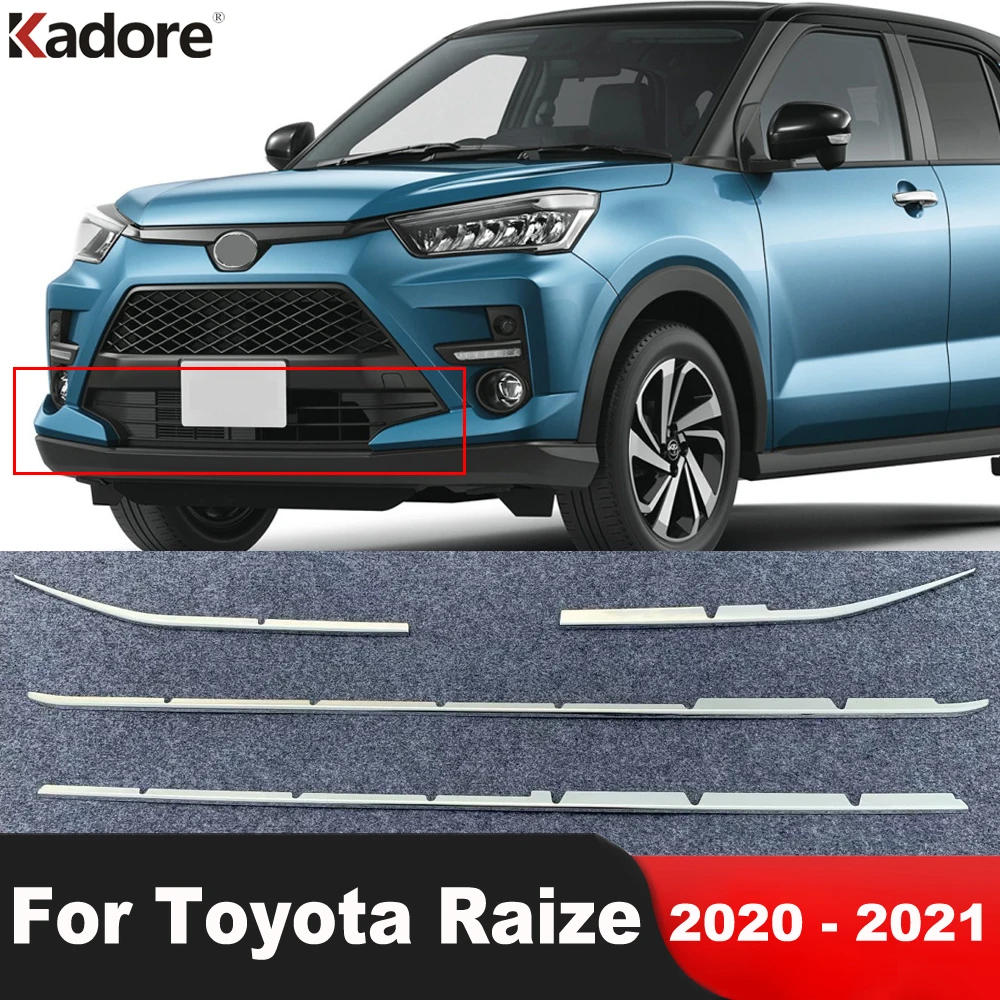 Для Toyota Raize 2020 2021 ABS хромированная передняя нижняя решетка автомобиля накладка