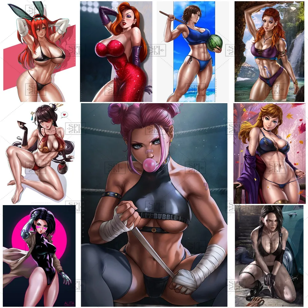 

Rabbit Girls 5D Diy Diamond Painting Game Anna Sexy Anime Woman Diamond Embroidery Cross Stitch Mosaic Art Home Decor Stickers