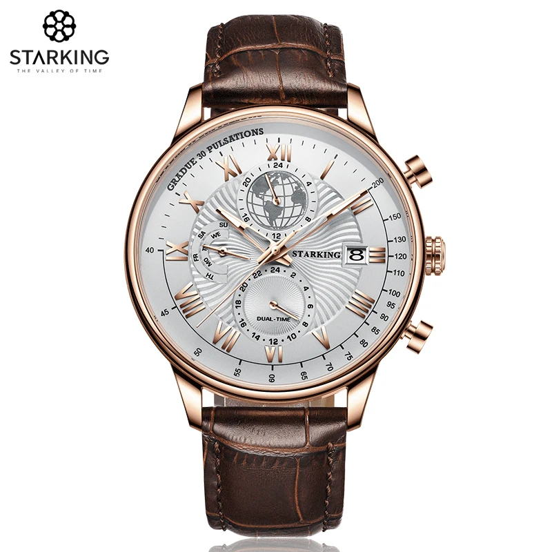 

STARKING Автоматические Мужские часы Мужские кварцевые наручные часы мужские реплики люксовый бренд Orologio Uomo мужские наручные часы водонепрони...